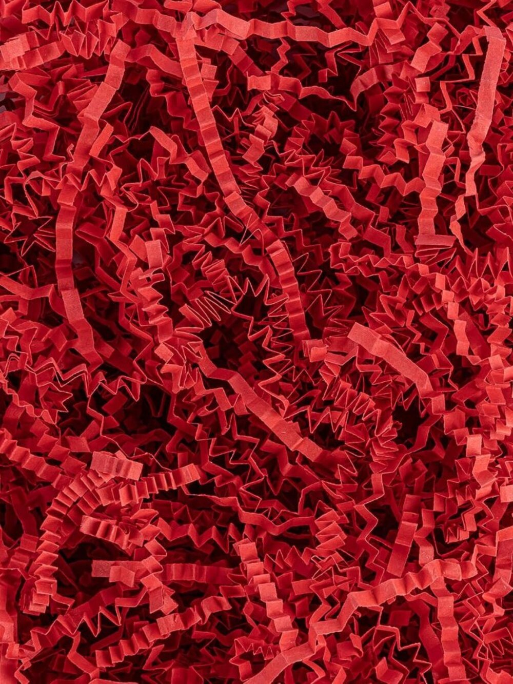 Red Crinkle Paper Filler - Shredded Paper, Gift Basket & Box Wrap